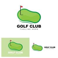 Golf Ball Logo, Vector Stick Golf. Outdoor Sports Game, Discipline Design, Icon Template