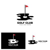 Golf Ball Logo, Vector Stick Golf. Outdoor Sports Game, Discipline Design, Icon Template