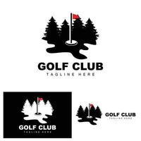 logotipo de pelota de golf, golf de palo vectorial. juego de deportes al aire libre, diseño de disciplina, plantilla de icono vector