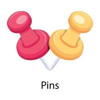 Trendy Pins Concepts vector