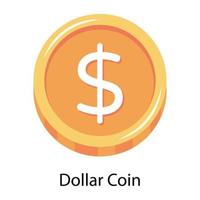 Trendy Dollar Coin vector