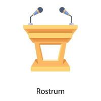 Trendy Rostrum Concepts vector