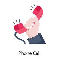 Trendy Phone Call vector