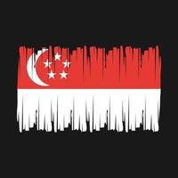 Singapore Flag Brush Vector