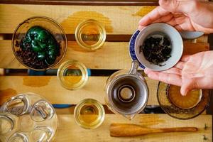 tradicional chino té cere foto