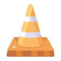 Trendy Safety Cone vector