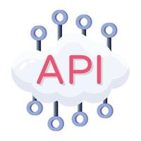 Trendy API Cloud vector