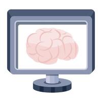 Trendy AI Computer vector