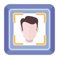 Trendy Face Recognition vector