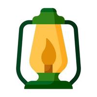 Oil Lamp in flat style isolated vector