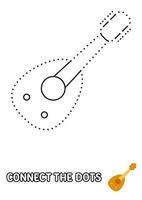 Dot to dot page with Oud for kids vector