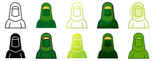 Muslim Woman in flat style isolated vector