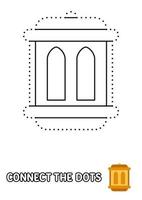 Dot to dot page with Lantern for kids vector