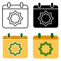 Calendar in flat style isolated vector