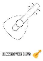 Dot to dot page with Oud for kids vector