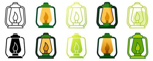 Oil Lamp in flat style isolated vector