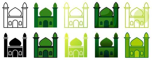 Mosque in flat style isolated vector