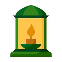 Oil Lamp in flat style isolated vector