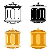 Lantern in flat style isolated vector