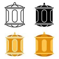 Lantern in flat style isolated vector