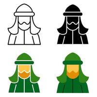 Muslim in flat style isolated vector