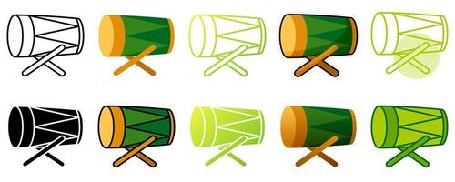Drum in flat style isolated vector