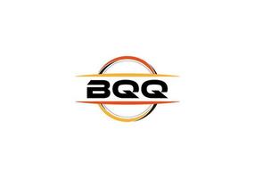 bqq letra realeza elipse forma logo. bqq cepillo Arte logo. bqq logo para un compañía, negocio, y comercial usar. vector