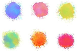 watercolor splatter stain colorful vector