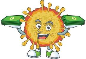 A cartoon character of outbreaks coronavirus vector