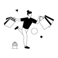 Trendy Shopping Bags vector