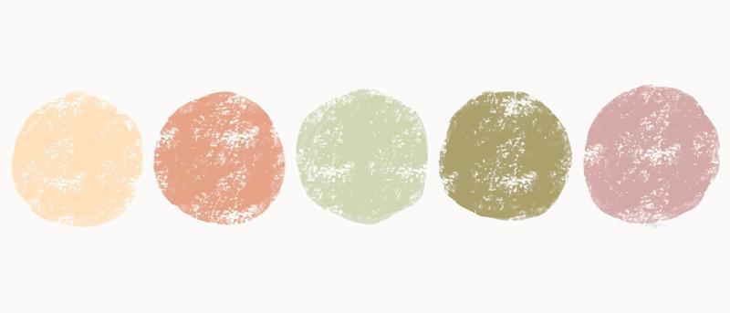 Color watercolor circle dots set. Vector smear watercolour splash stain. pastel paints. Round pastel hand drawn watercolor background boho color.