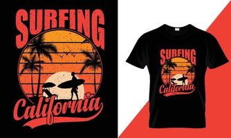 surf California camiseta diseño - Perfecto para Oceano amantes vector