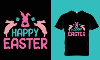 Easter day Special T-shirt design, bunny special typography t-shirt design, happy easter day vector