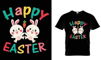 Happy easter funny t shirt design template .easy to print.funny Easter day all purpose t shirt for man and women vector