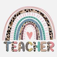 Teacher sublimation,retro Shirt,School rainbow,Teach love inspire,Back to School,Funny Teacher coloring Shirt design vector