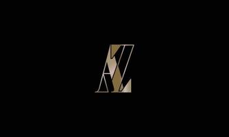 Modern letter AZ logo design vector