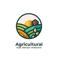 Agriculture logo template design. Farm logo concept. Vector illustration