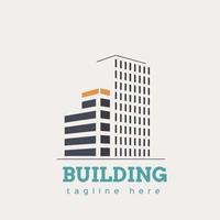 Building logo design vector template. Skyscraper icon. Architecture symbol.