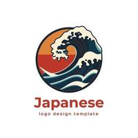 japonés logo modelo vector icono elemento aislado en blanco antecedentes