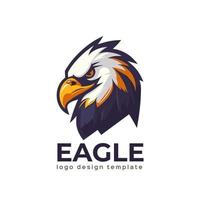 Eagle head logo template vector icon illustration design isolated on white background