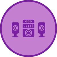 Sound System Glyph Icon vector