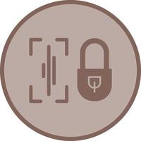 Voice Lock Glyph Icon vector