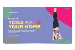 Yoga poster template vector