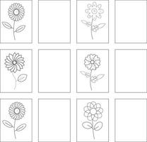 Flower Coloring Book vector