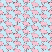 rabbit pattern background vector