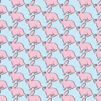 rabbit pattern background vector