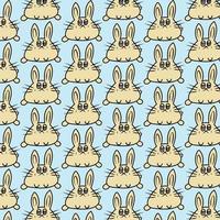 rabbit pattern background vector