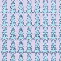 rabbit pattern background vector