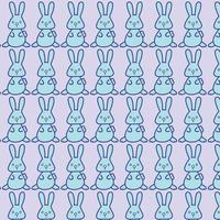 rabbit pattern background vector