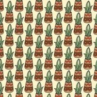 aloe vera pattern background vector